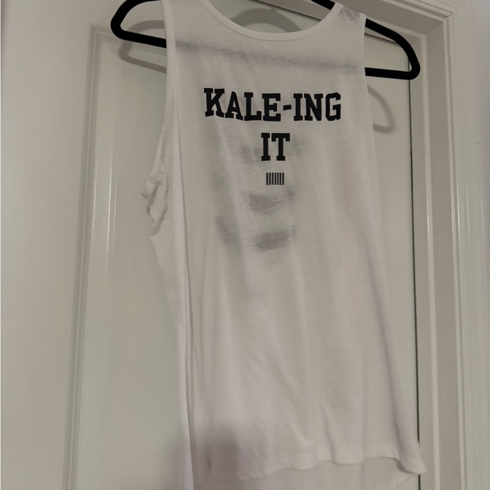White Sleeveless K Top